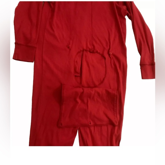 Vtg The Disney Catalog Jumpsuit Pajama Red Butt Flap L/XL Disney Characters - Picture 12 of 14